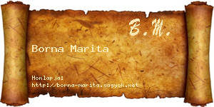 Borna Marita névjegykártya